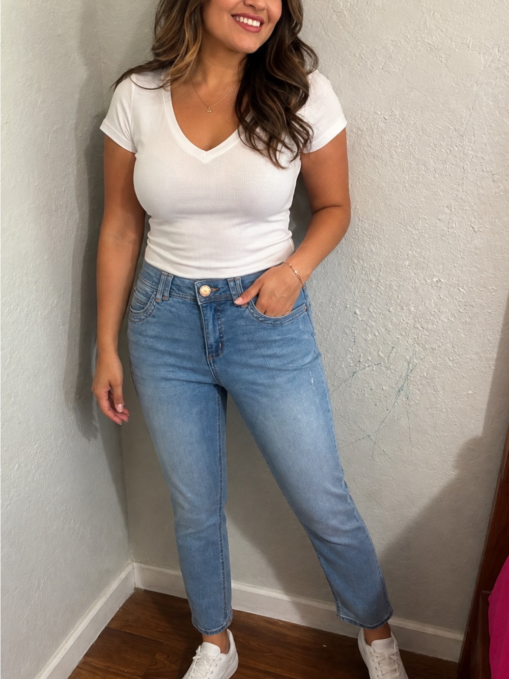 Democracy Light Wash Straight Leg Jeans